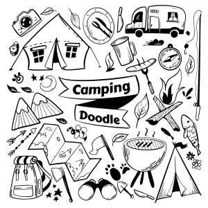 Hand Drawn Camping Illustrations