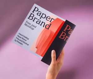 Hand Holding Paper Brand Mockup