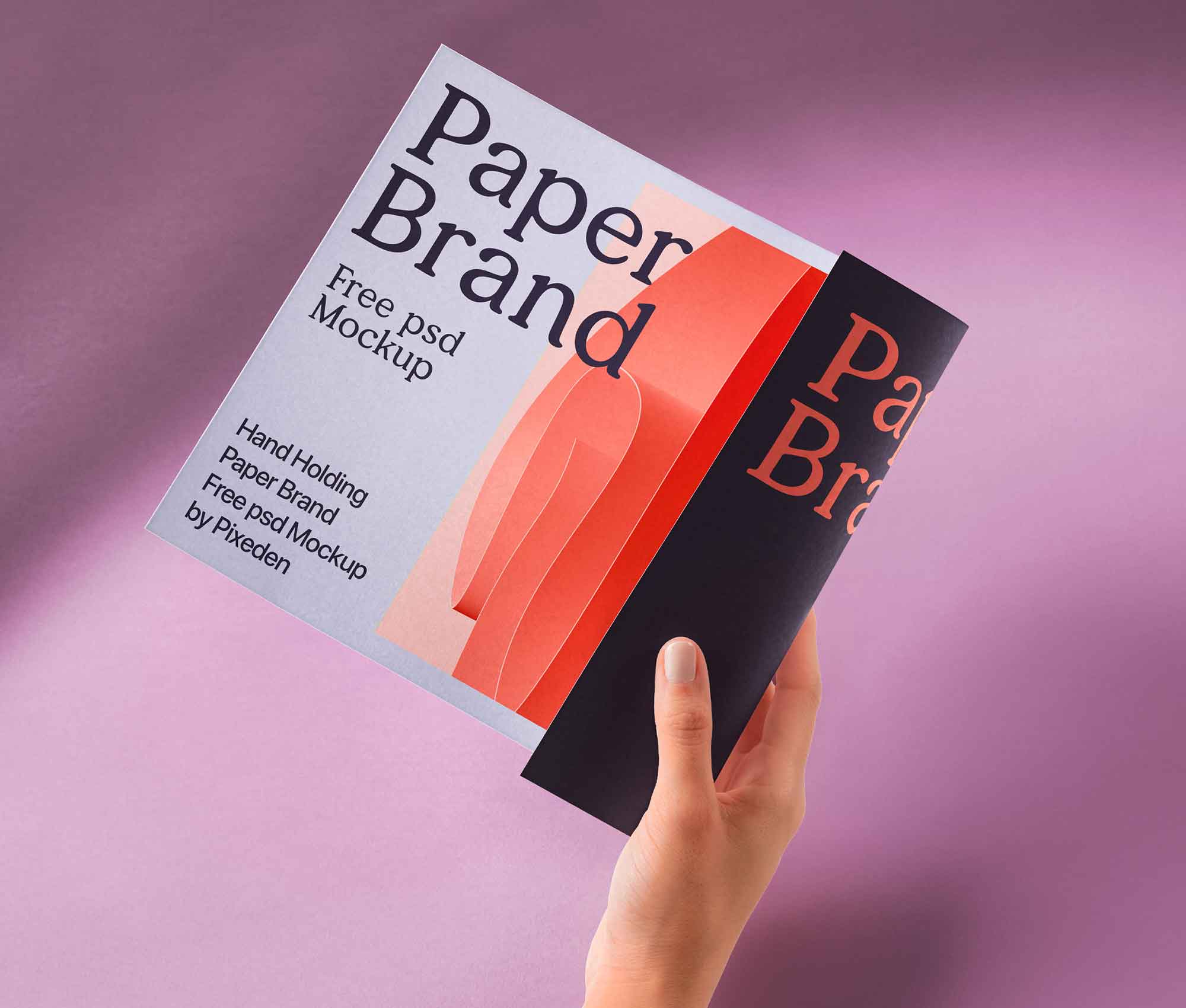 Hand Holding Paper Brand Mockup