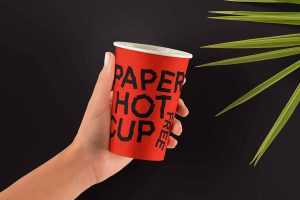 Hands Holding Paper Cup Mockup