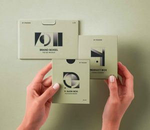 Hands Holding Product Boxes Mockup