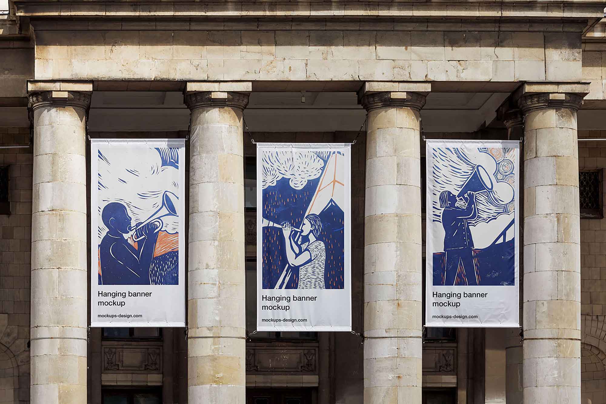 Hanging Banners Mockup