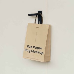 Hanging Paper Bag Mockup