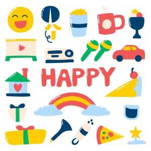Happiness Hand Drawn Illustrations