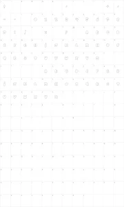 Mapa de caracteres da fonte Happy brown cat
