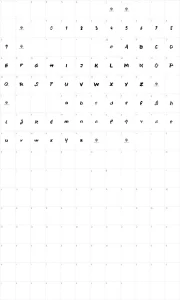 Mapa de caracteres da fonte Have a Great Day