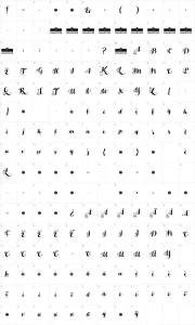 Mapa de caracteres da fonte Hello Christmas Icons
