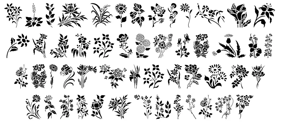 HFF Floral Stencil
