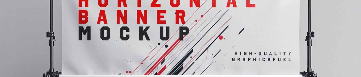 Horizontal Advertisement Banner Mockup