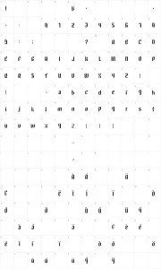 Mapa de caracteres da fonte I have been waiting for you