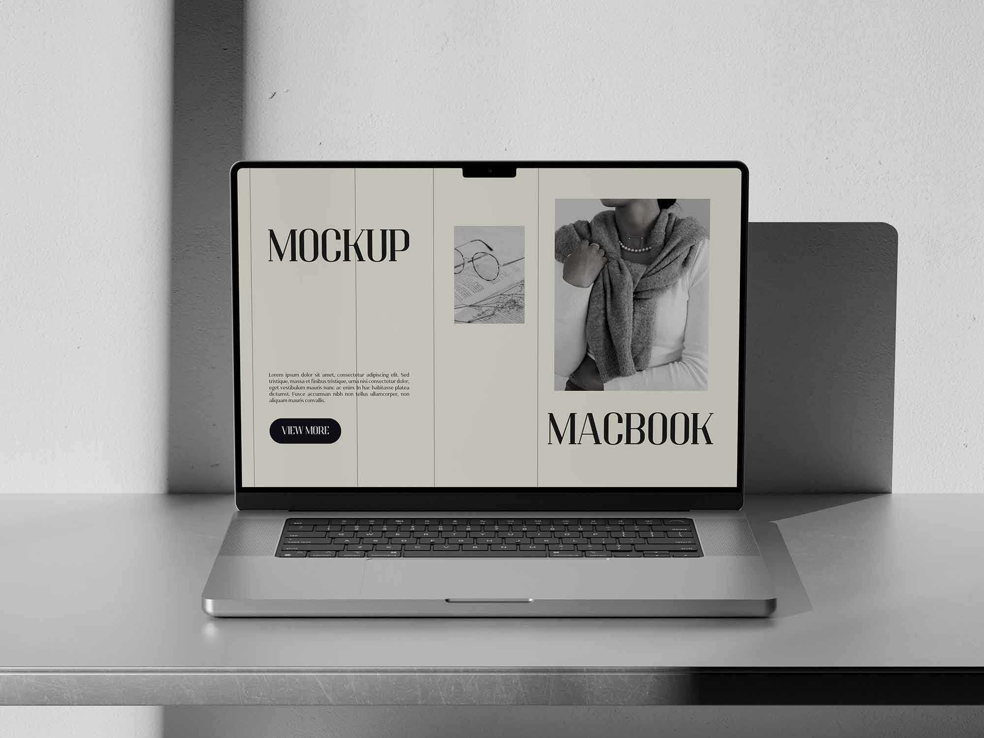 Industrial Macbook Mockup