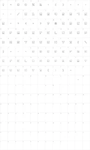 Mapa de caracteres da fonte Infection