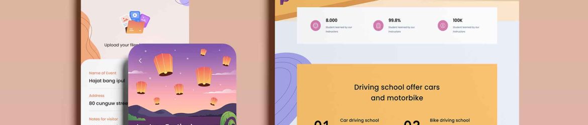 iPad and iPhone Responsive UI Mockup