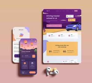 iPad and iPhone Responsive UI Mockup