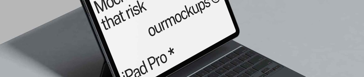 iPad Pro with Keyboard Mockup