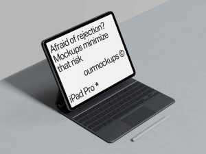 iPad Pro with Keyboard Mockup
