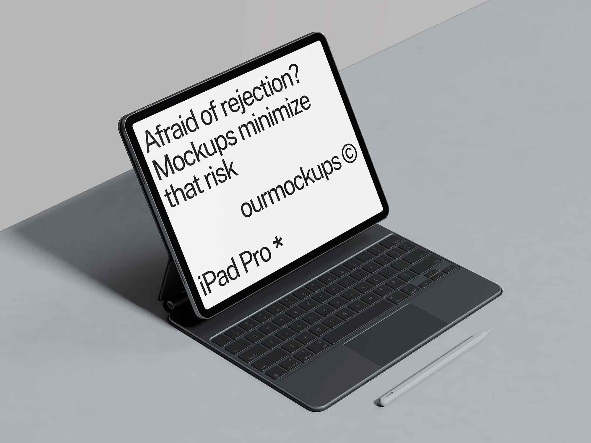 iPad Pro with Keyboard Mockup