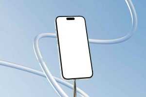 iPhone 14 on Tripod Mockup