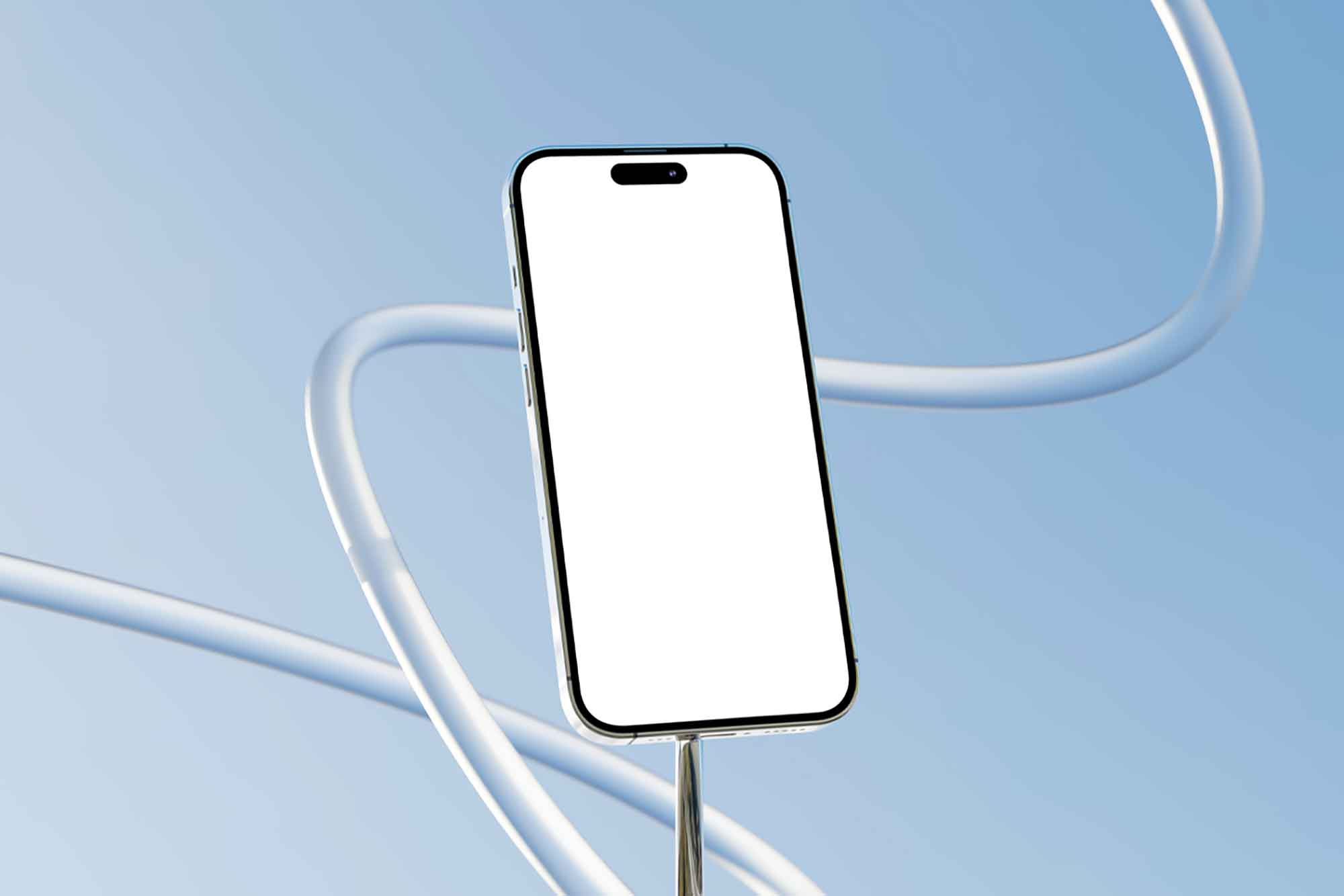 iPhone 14 on Tripod Mockup