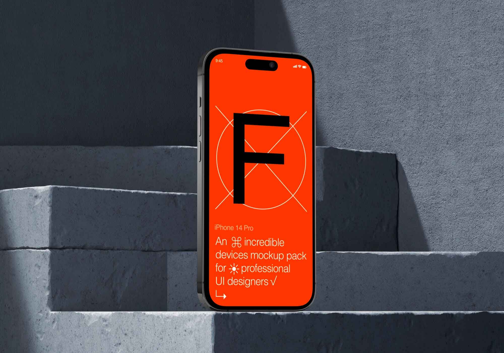 iPhone 14 Pro Max Mockup in PSD