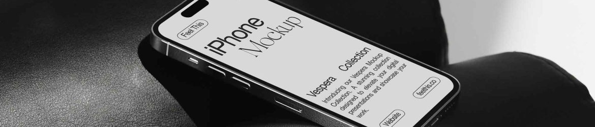 iPhone 14 Pro Mockup on Leather