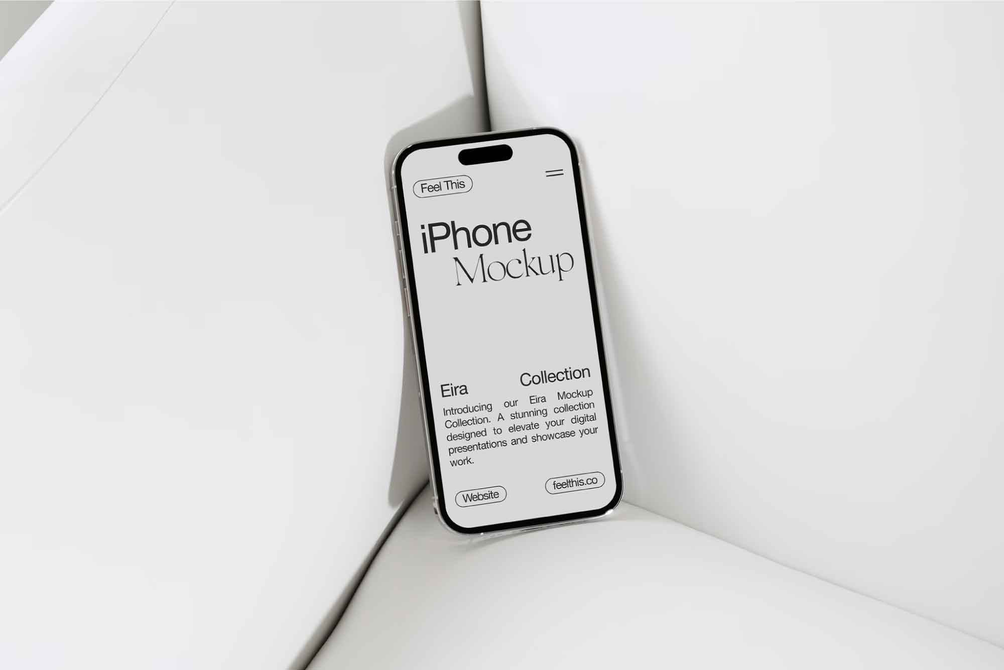 iPhone 14 Pro Mockup on Sofa