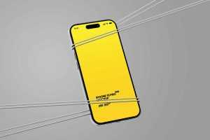 iPhone 15 Pro Mockup with Rope