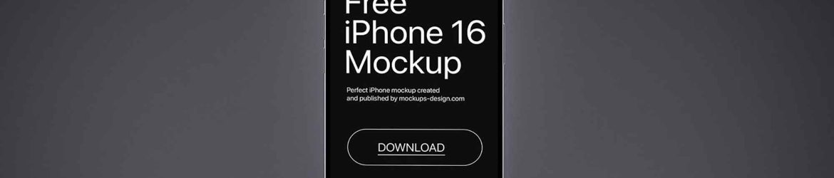 iPhone 16 on Rock Mockup