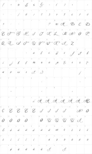 Mapa de caracteres da fonte Jellyka King's Hat