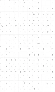 Mapa de caracteres da fonte Jellyka Wonderland Wine
