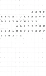 Mapa de caracteres da fonte JF Fair Faces
