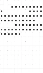 Mapa de caracteres da fonte Kakuji 1