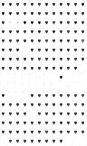 Mapa de caracteres da fonte KG I And Love And You