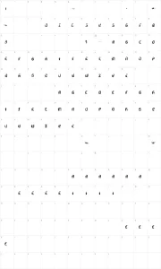 Mapa de caracteres da fonte Kill The Panda