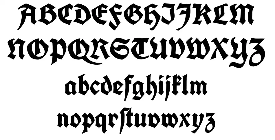 Koch Fette Deutsche Schrift