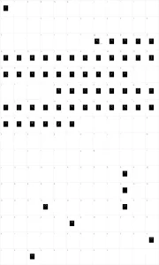 Mapa de caracteres da fonte Kochs Long Caps Squares