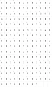 Mapa de caracteres da fonte KR Easter Windows