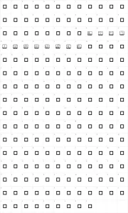 Mapa de caracteres da fonte KR Zodiac Dings