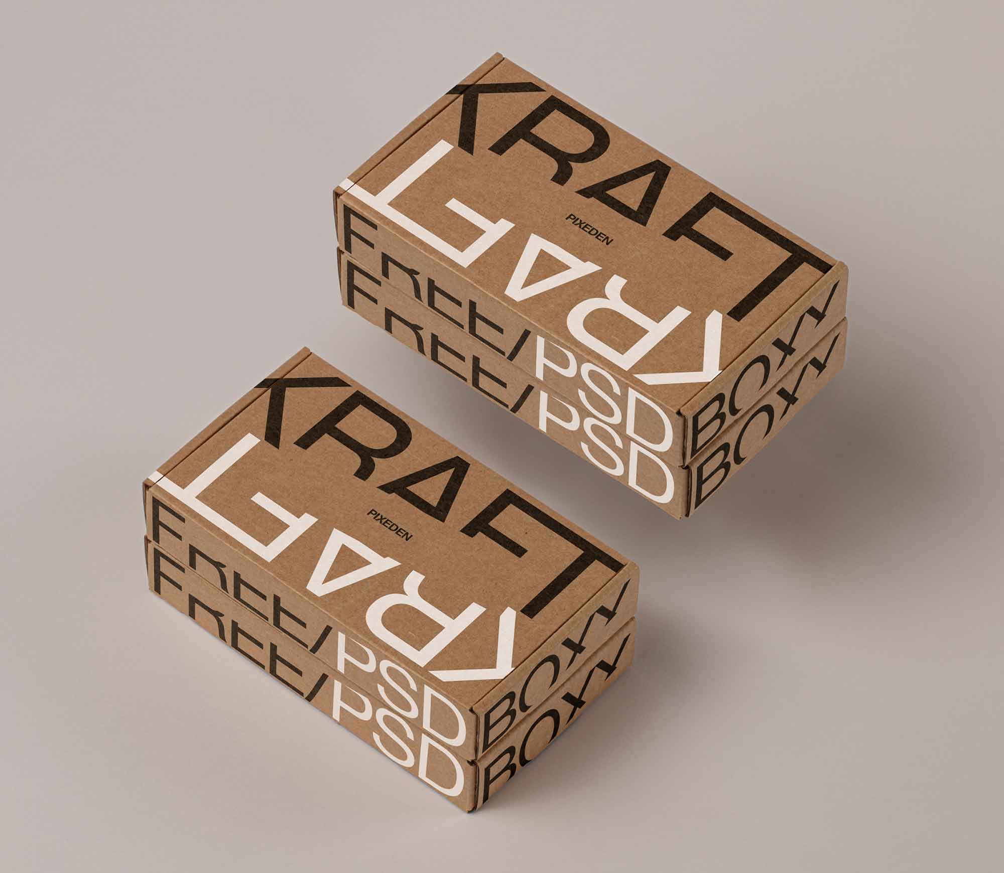 Kraft Box Packaging Mockup