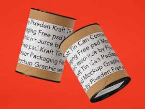 Kraft Tin Can Mockup