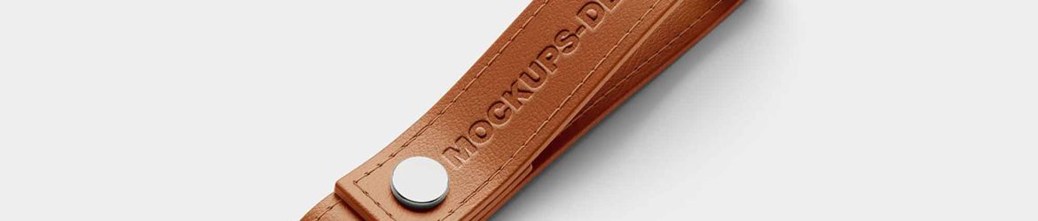 Leather Keychain Mockup