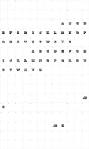 Mapa de caracteres da fonte Lettres ombrees ornees