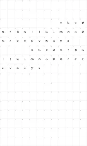 Mapa de caracteres da fonte Like fonts in the rain