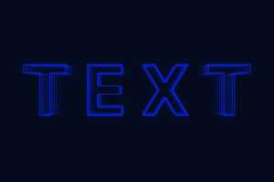 Lines 3D Text Effect