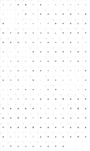 Mapa de caracteres da fonte Linesquare Rounded Extended
