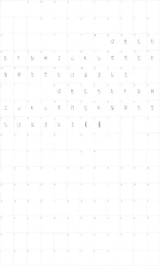 Mapa de caracteres da fonte Locals Only