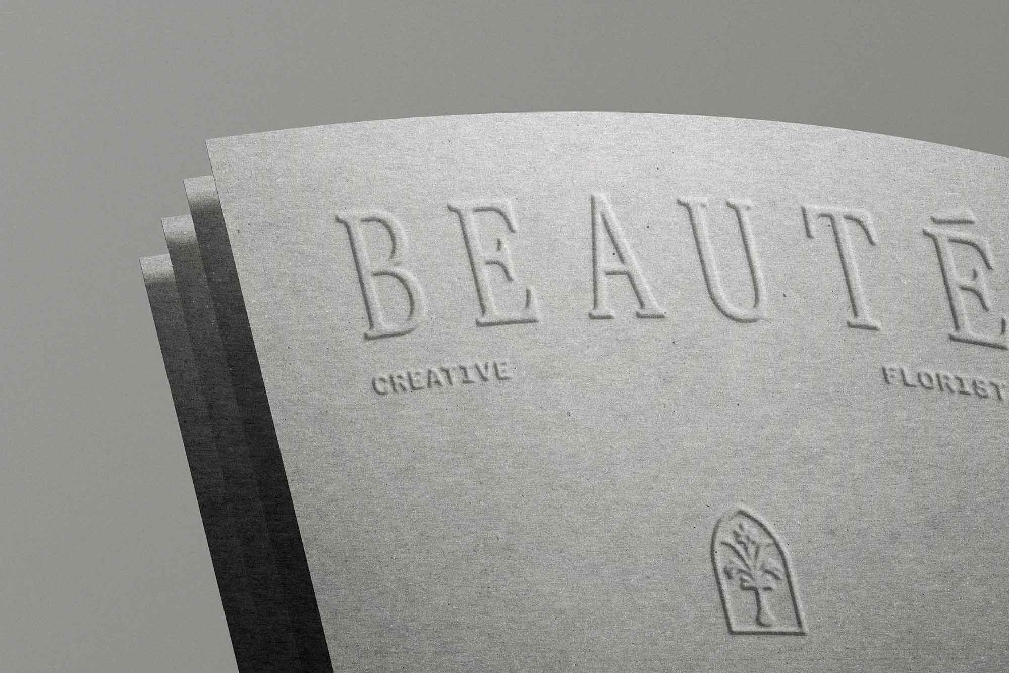 Logo Design On Paper Mockup