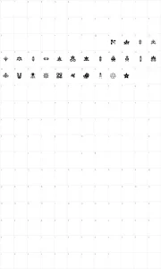 Mapa de caracteres da fonte LP Flowers 2