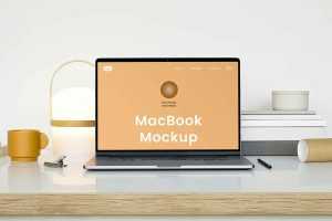 MacBook Front View Mockup