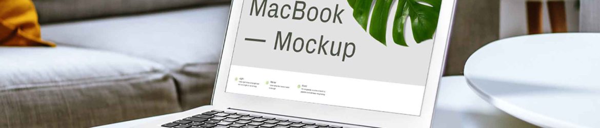 MacBook On Table Mockup